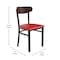 Flash Furniture Red Vinyl Seat Dining Chair with Walnut Wood Back XU-DG6V5RDV-WAL-GG - alternate 3